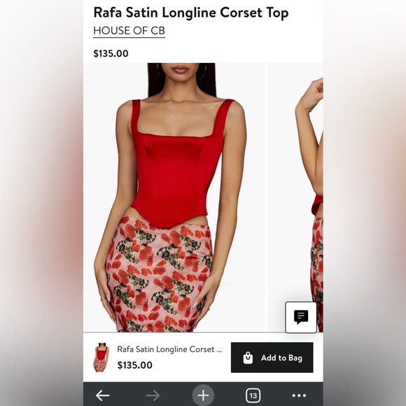 House of CB Tops House Of Cb Red Corset Poshmark